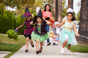kids dressed in costumes