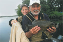 Jim enjoys fishing with his grandson Max. 