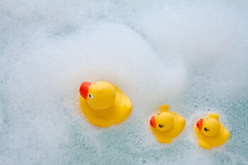 ducks in tub