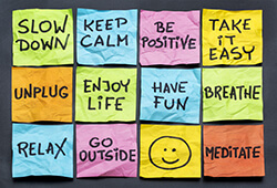 sticky notes with positive messages