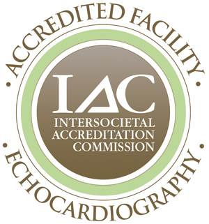 Seal of accreditation from the Intersocietal Accreditation Commission for 25 years of providing quality patient care for adult echocardiography