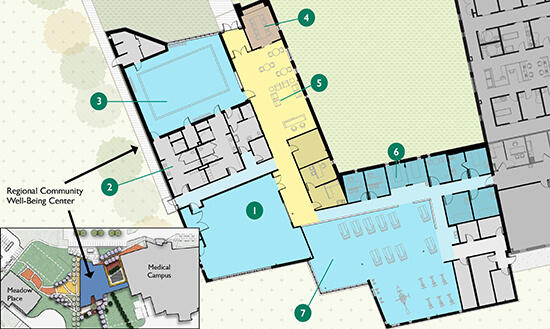 floorplan of new well-being center